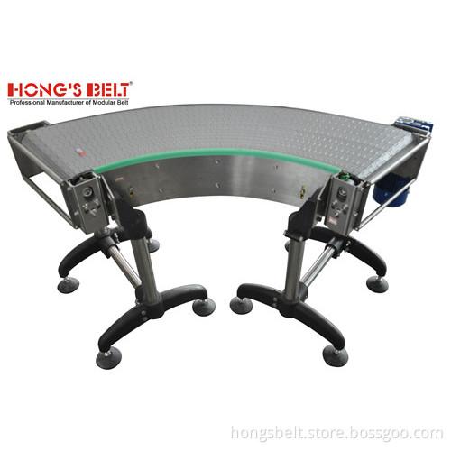 The Carbon Steel Plate Turning Modular Conveyor